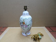 Alter Lampenfuß Porzellan mit Blumenmotiv