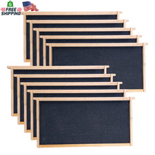 Maybee Deep Brood Beehive Frames with Wax Foundation, 10 Pack Honey Bee Frames w