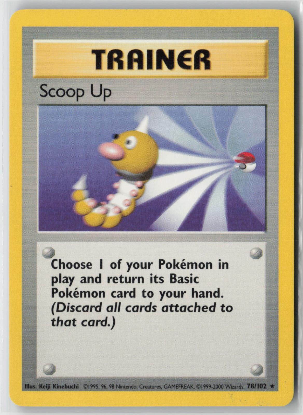 Scoop Up 78/102 Rare Base Set Unlimited Pokemon Near Mint