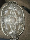 Vintage Anchor Hocking Star of David Divided Relish Dish. Pressed Glass