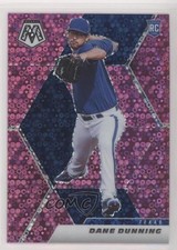 2021 Panini Mosaic Rookie Quick Pitch Pink Prizm 16/20 Dane Dunning #222 04g8