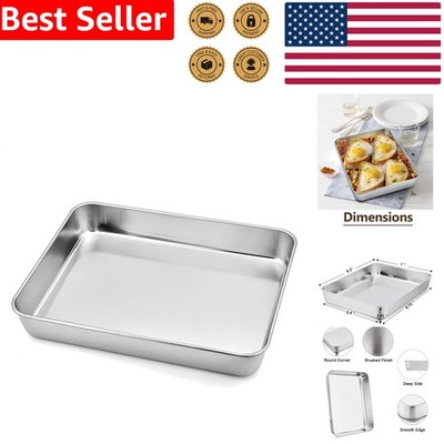Heavy Duty 9.3 Inch Baking Pan, Stainless Steel Lasagna Tray, Versatile Use