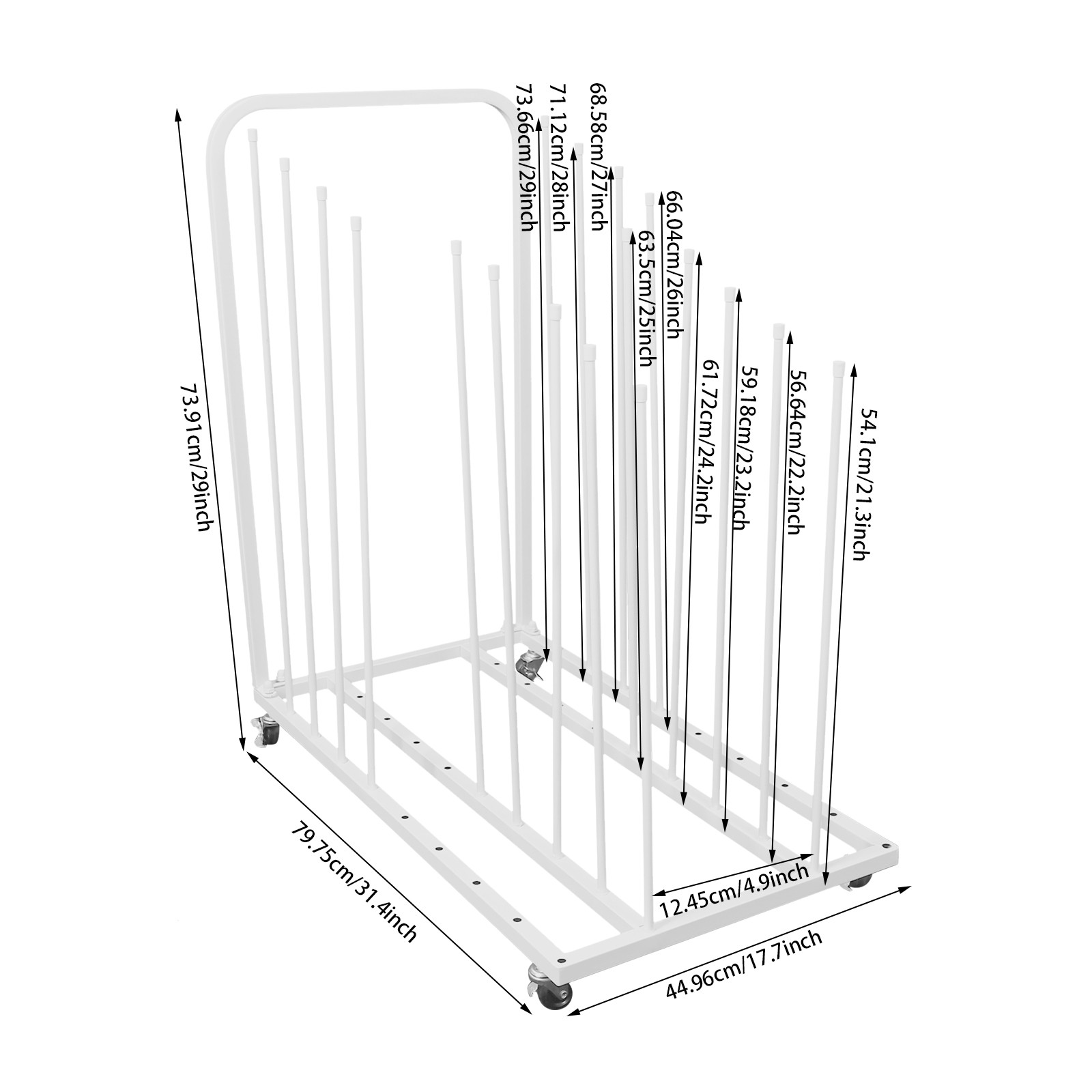 Art Canvas Storage Rack with Wheels Painting Drying Rack Easel Display ...