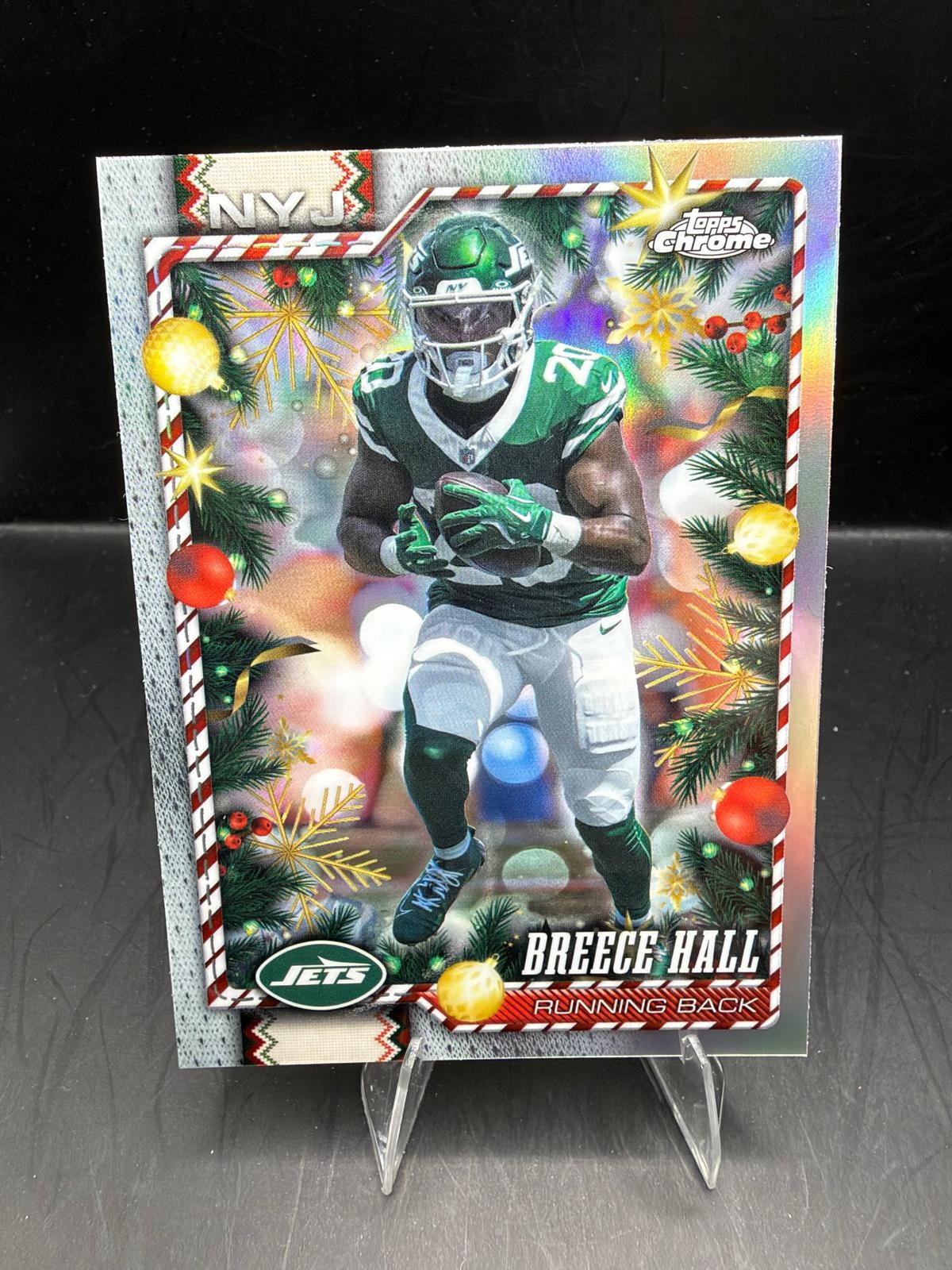 2026 Topps Holiday #80 Breece Hall Chrome