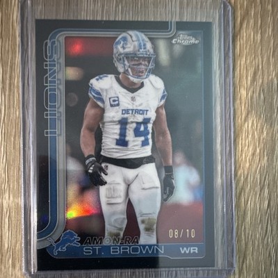 Topps 2025 Chrome Amon-Ra St. Brown #98 Detroit Lions Football 08/10