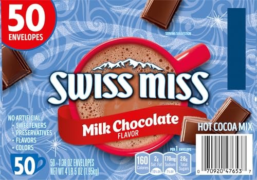Swiss Miss Milk Chocolate Flavor Hot Cocoa Mix, 1.38 oz. 69 Ounce (Pack of 1) 