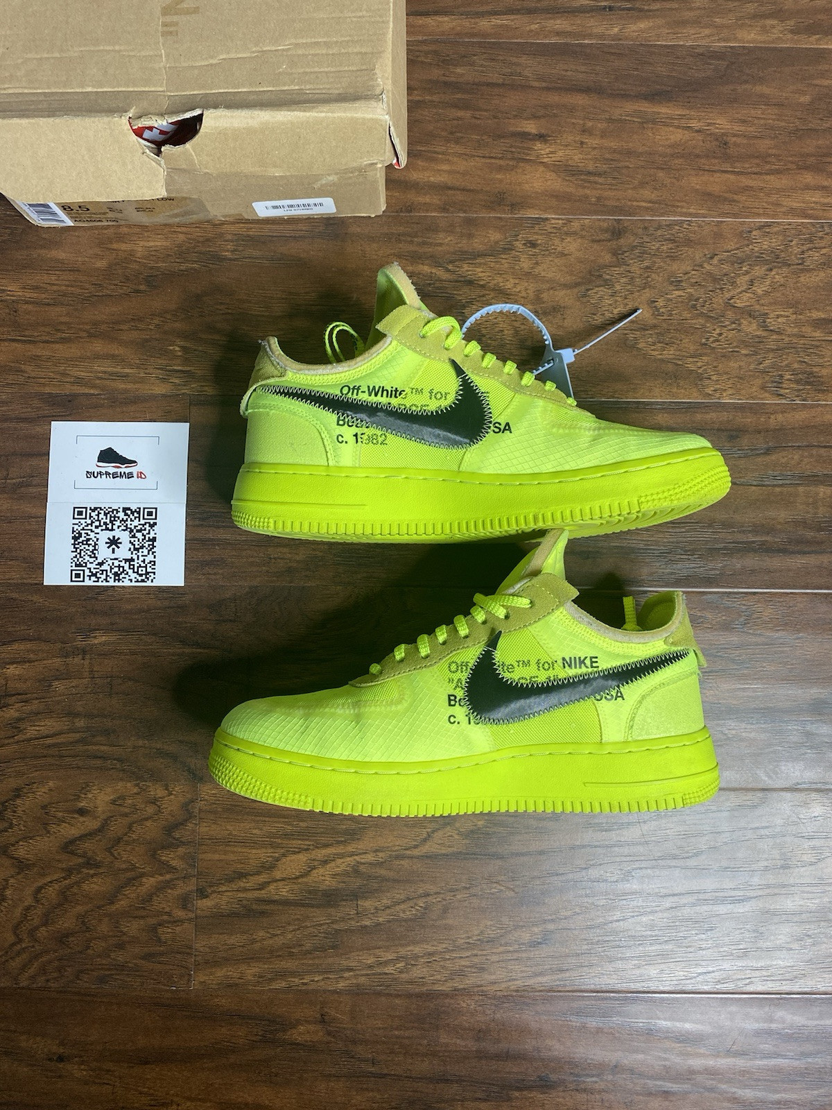 OFF WHITE X NIKE Taglia 8 5 Nike Off White x Air Force 1 Low Volt