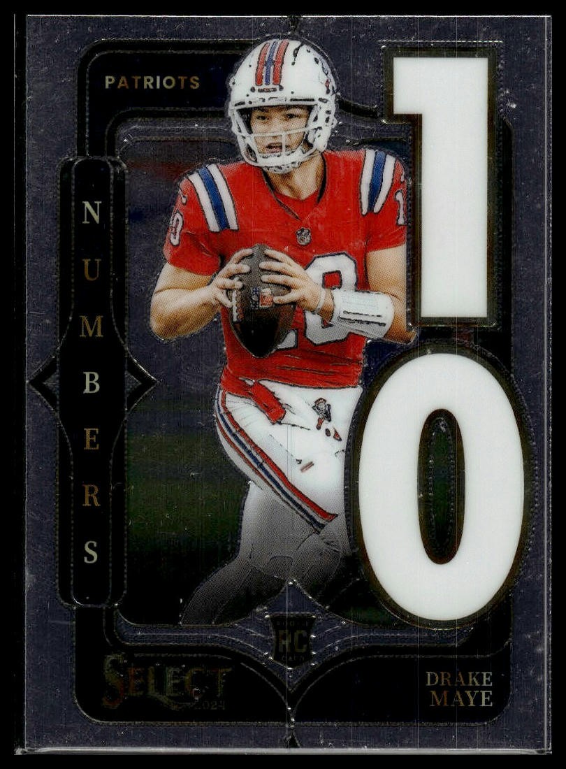 2024 Panini Select #20 Drake Maye Select Numbers RC