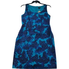 Ann Taylor Dress Womens Size  10 Blue Purple Sleeveless Stretch New