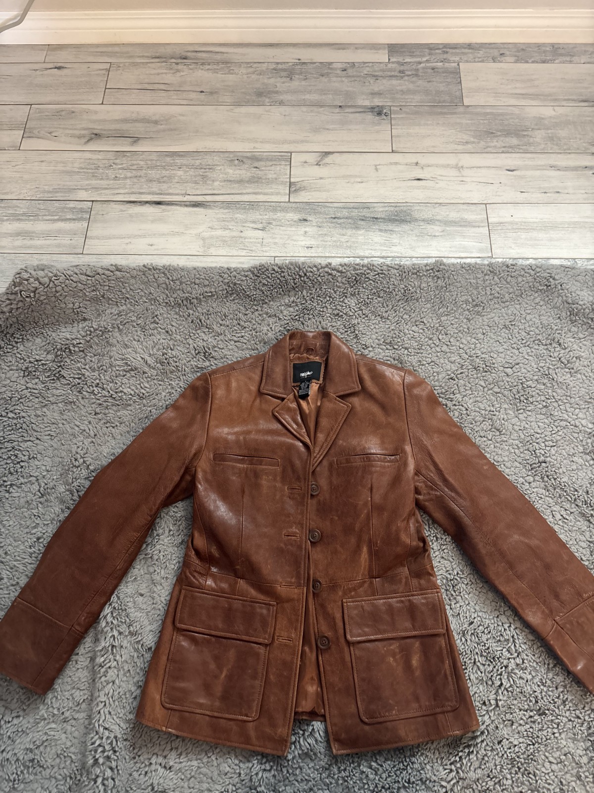 Mossimo Leather Jacket Small - image 1