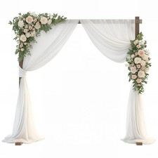 7.2FT Wooden Wedding Arch Square Wood Arches Arbor Backdrop Stand for Ceremon...