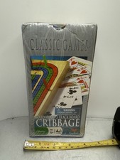 VINTAGE Solid Wood Folding Cribbage Sealed