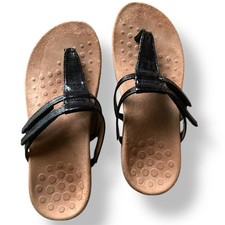 Vionic Elvia Print T-Strap Sandals Orthotic Comfort Womens Size 8.5