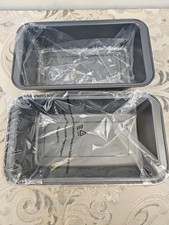 Amazon Basics Non-stick Rectangular Carbon Steel Bread Pan, 27x15x7 cm, 2-pack