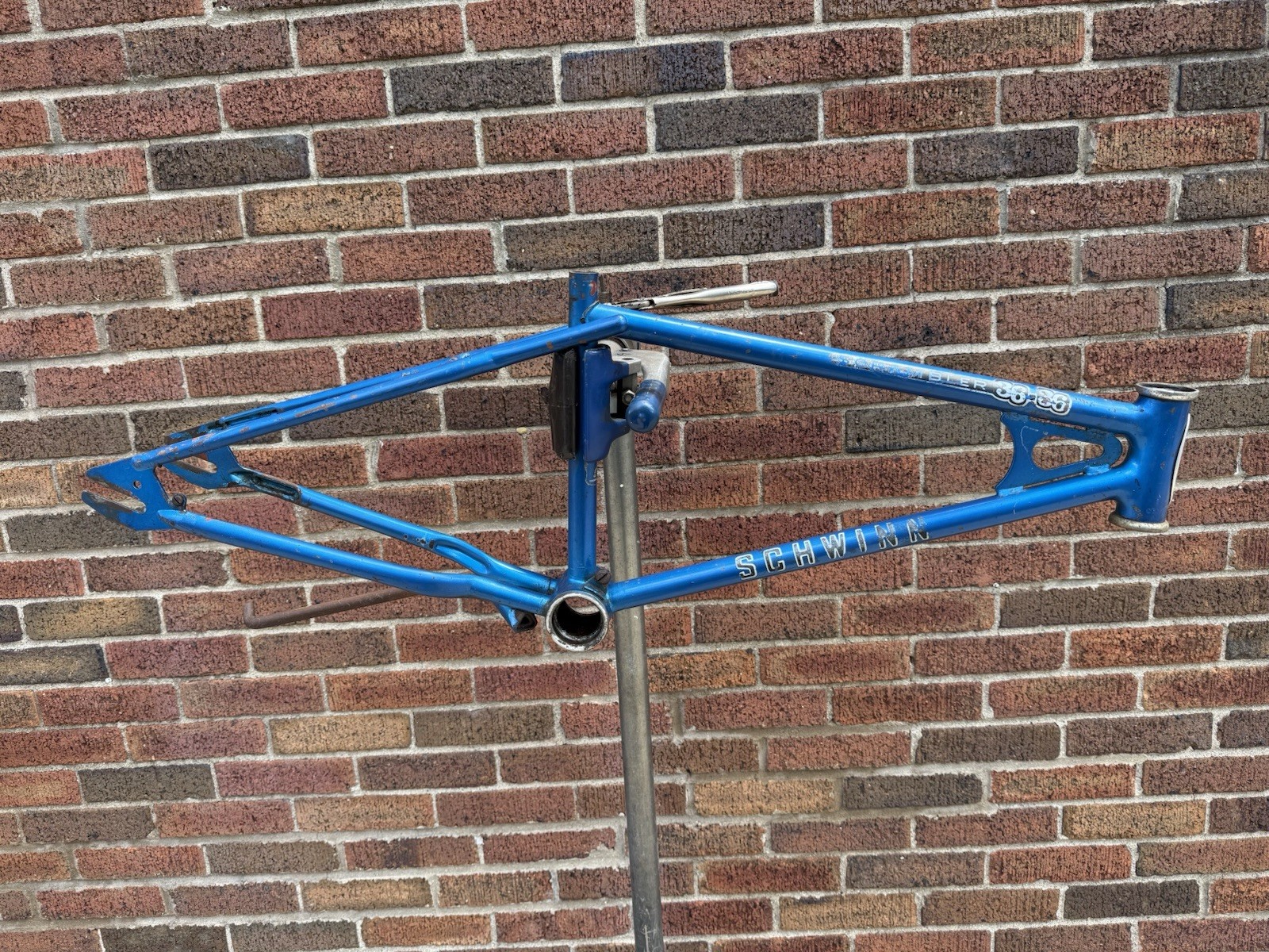 (Used) 1979 Schwinn Scrambler BMX Frame  Chicago Built  36/36  Vintage Blue (125.00 USD)