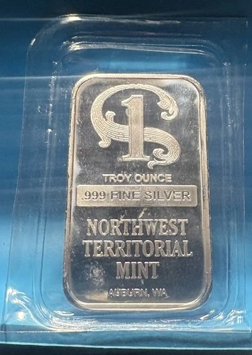 1 TROY OZ. .999 FINE SILVER BAR Northwest Territorial Mint ⭐️⭐️⭐️⭐️⭐️
