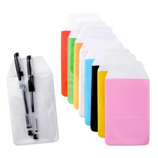 32 Pcs PVC Pocket Protector, Assorted Colors Dedicated Pen Bag Shirts Pocket ...