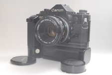  NEAR MINT Canon A-1 Motor Drive MA FD 50mm f1.8 s.c. ALL WORKS
