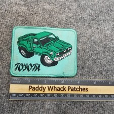 Vintage Toyota Truck Patch Green Car Auto 70s 80s Offroad Pickup Camping Stained