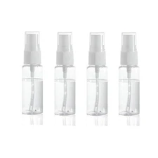 4 Pack Plastic Spray Bottles 20ML Travel Size 20ml, Clear, White 