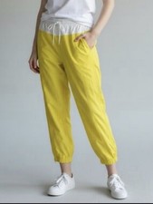 Lululemon Women’s Yellow Jogger Pants Size Small S Drawstring Ankle Crop Casual