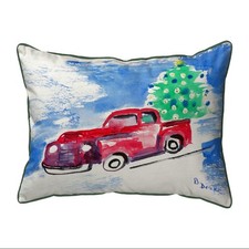 Betsy Drake Truck  Tree Extra Large Zippered Pillow 20x24