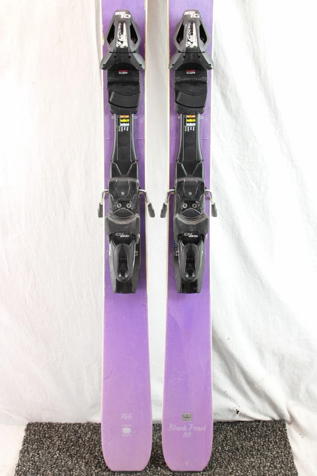 18-19 Blizzard Black Pearl 88 Used Womens Skis w/Bindings 166cm #979771 - Image 2 of 4