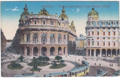 GENOA - PALAZZO DELLA BORSA E DEL KREDIT ITALIANO -85378-