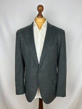 ERMENEGILDO ZEGNA First Line Solid Gray 100 SILK Modern Sport Coat 44US54IT
