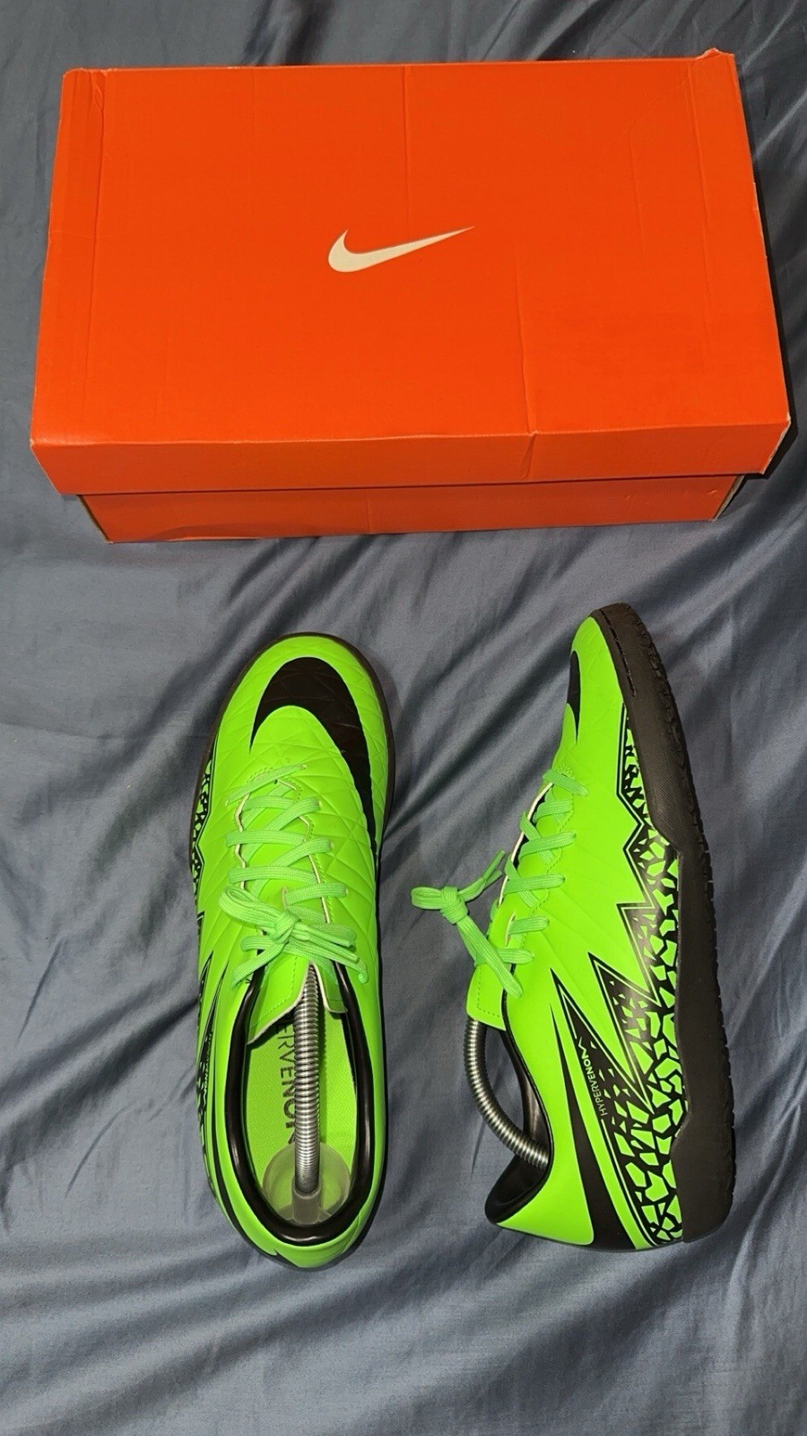 Nike Hypervenom Phelon II IC Green Strike Men’s Soccer Shoes Size 9.5 Neymar NWB image 3