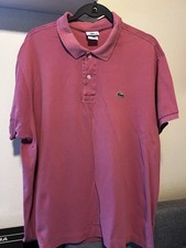 Lacoste Men's Short Sleeve Polo Shirt Salmon Color Size 9 U.S. 3XL 