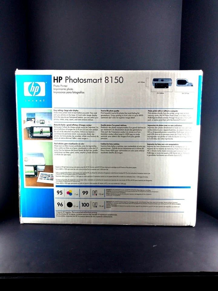 HP Photosmart 8150 Photo Printer With 2.5" Display & Vivera Ink - Image 2 of 4