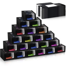 20 Pcs Hat Boxes for Men Black Gift Boxes with Window Display Box for Hat Sto...