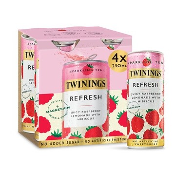Twinings Refresh - Raspberry & Lemon Flavoured Sparkling Tea-Refreshing Fru