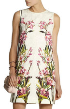 Dolce & Gabbana SS2014 Floral Print Jacquard Textured A-Line Dress IT36