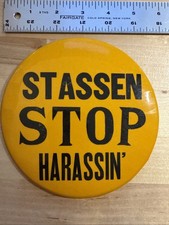 Anti Harold Stassen 1956 Button From Republic...