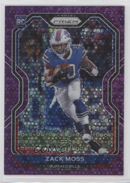 2020 Panini Prizm No Huddle Purple /35 Zack Moss #311 Rookie RC tb6