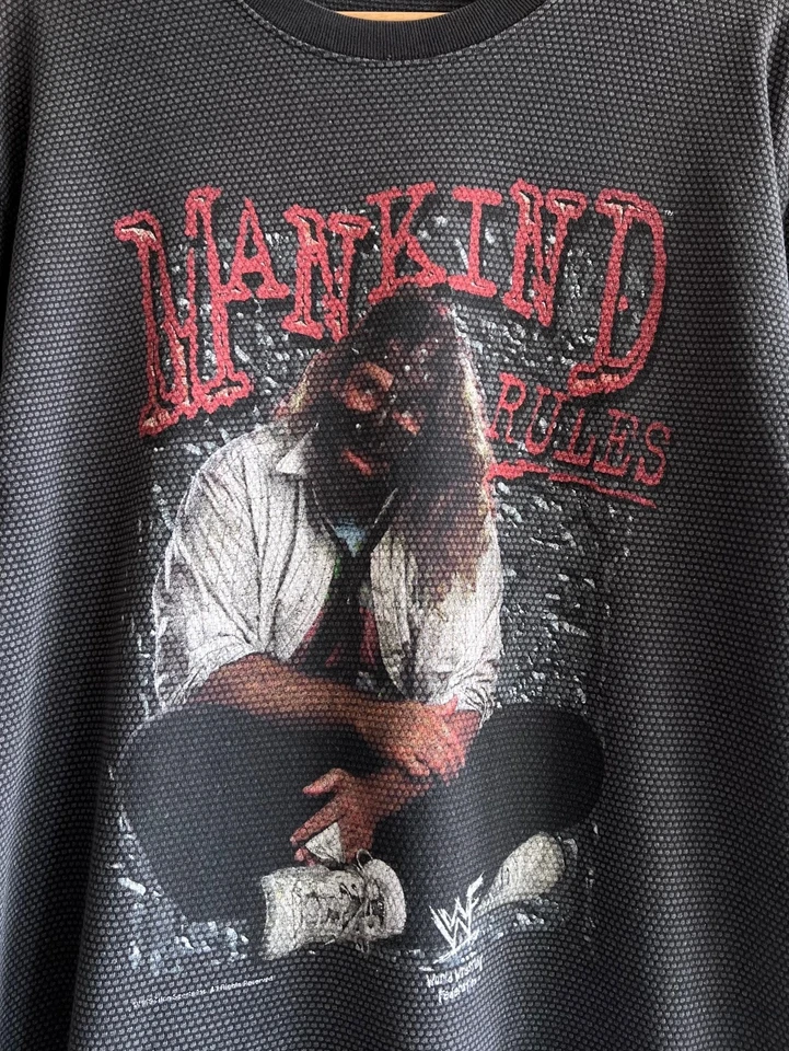 Camiseta de Lucha Libre Humanitaria WWE WWF De Colección 1999 Talla L/XL Foto 2 de 4