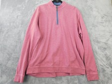 Johnnie-O Sweater Mens XL 1/4 Zip Pullover Cotton Blend Preppy Golf