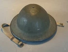 WW2 M1917A1 Kelly US Army Military Combat Helmet w/ Liner & Straps Transitional