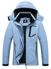 Women's Ski Jacket Waterproof Winter Coat Hooded Medium Denim Blue