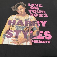 Harry Styles Love On Tour 2022 Graphic T Shirt Black Mens XL Fruit of the Loom