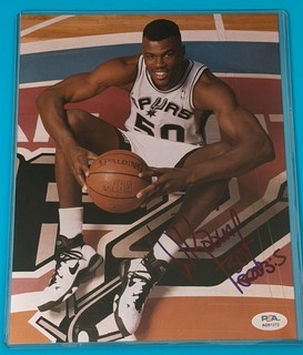 PSA/DNA 1995 DAVID ROBINSON SIGNED 8X10 PHOTOGRAPH CLASSIC CHILL ADMIRAL SPURS