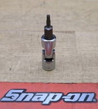 New Snap On TTXU10 - 1/4" Drive T10 TORX Tip Chrome Swivel Socket Driver