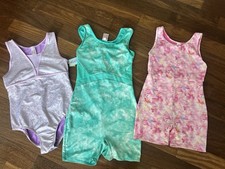 NEW x3 Cat  Jack Girl Leotards  Green XL 14/16  Purple XL  Pink L 10/12 