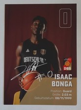 Iisaac Bonga Autogrammkarte Europameister 2025 Deutschland Basketball DBB