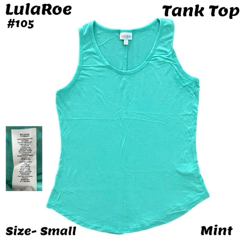 Lularoe Tank Top - Solid - size Small - Mint - EUC - image 1