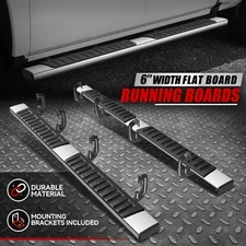 FOR 07-19 SILVERADO SIERRA CREW CAB CHROME 6" SIDE STEP NERF BAR RUNNING BOARD