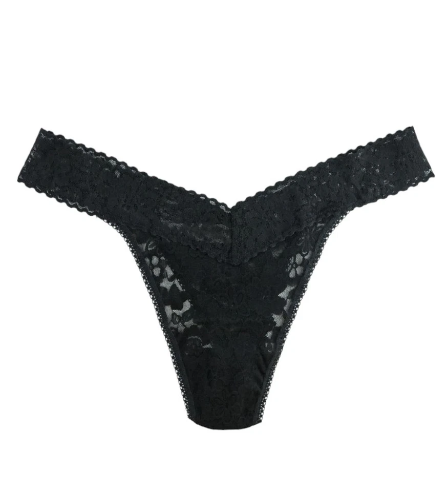 Tangas de encaje de tiro bajo HANKY PANKY 3pk talla OS (2-12) negras, desnudas, blancas nuevas con etiquetas Foto 3 de 4