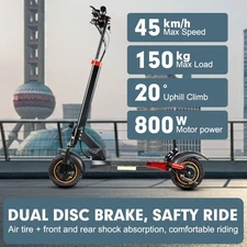 Manleel 800W Electric Scooter Up to Speed 28Mph 10in Folding Commuter E-Scooters